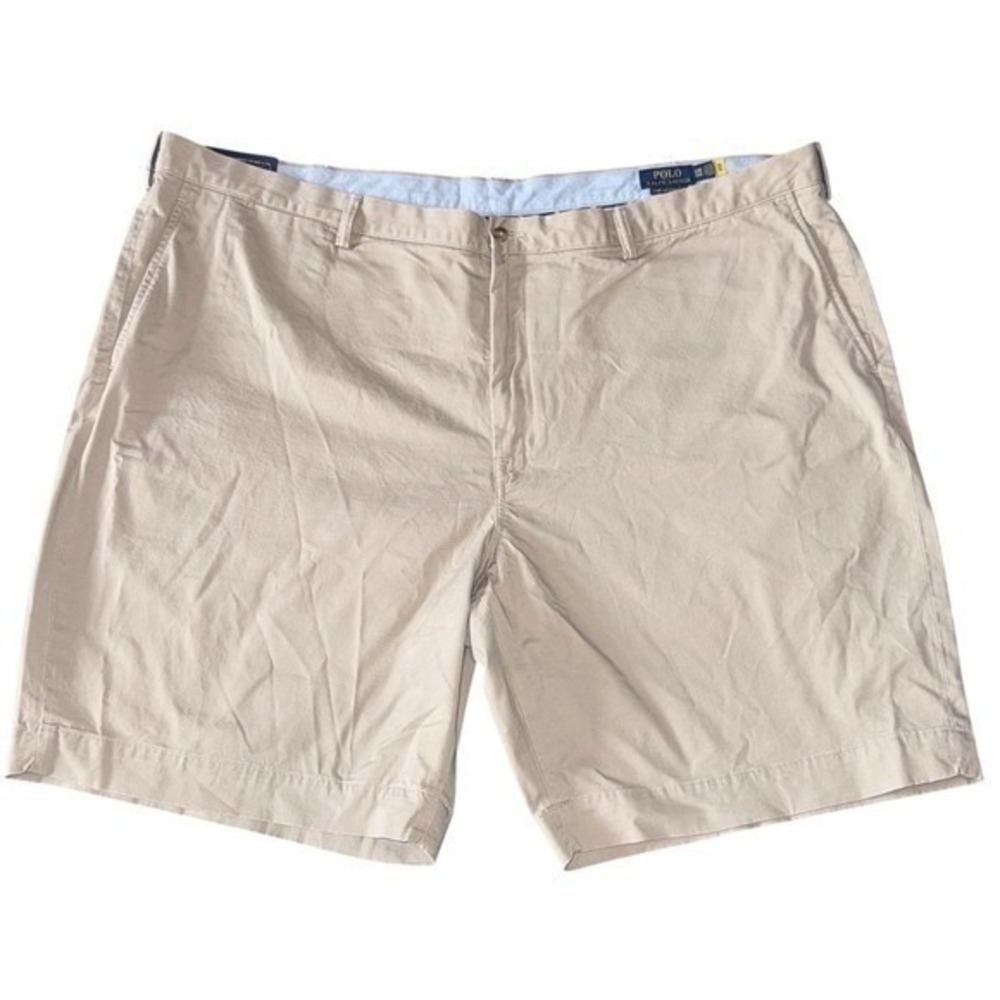 Polo Ralph Lauren Mens 52 Waist Clay Tan‎ Classic Chino Shorts 9" Inseam NWT
